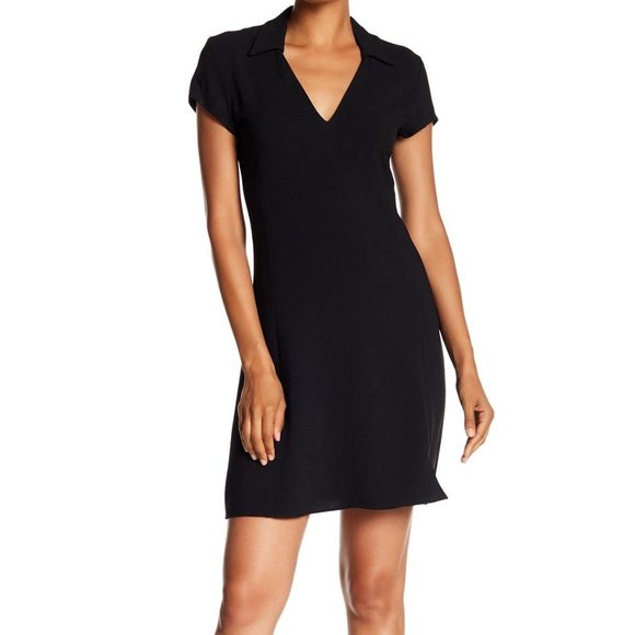 Theory Dresses & Skirts - Theory Black Short Sleeve Collared A Line Dress 4